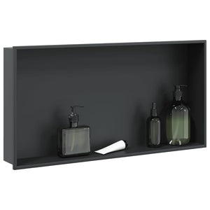 Vidaxl douchenis 62x32x9 cm roestvrijstaal matzwart