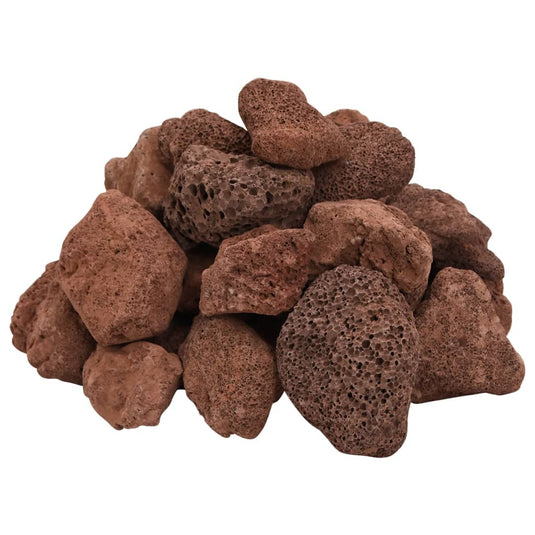 Vidaxl lavastenen 25 kg 5-8 cm rood