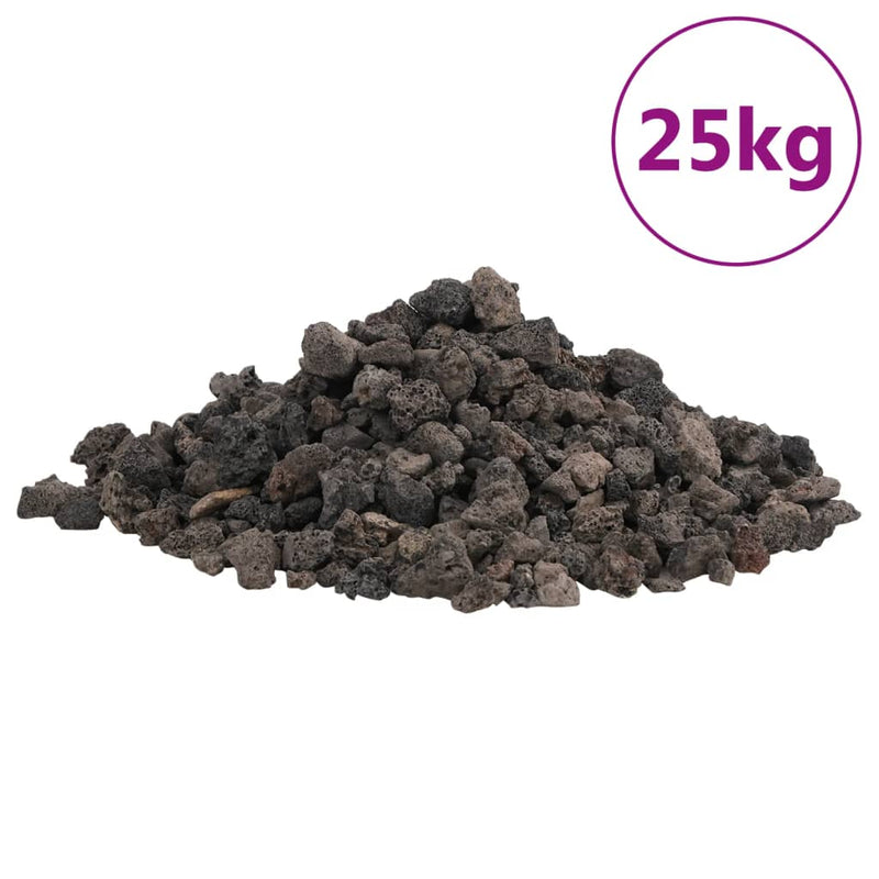 Load image into Gallery viewer, Vidaxl lavastenen 25 kg 1-2 cm zwart
