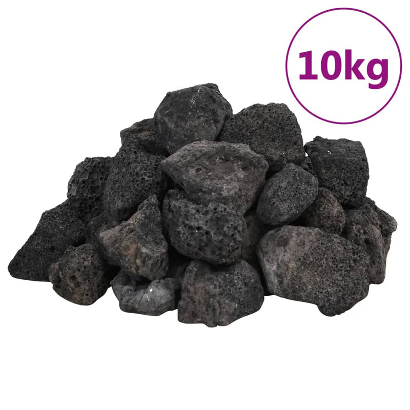 Load image into Gallery viewer, Vidaxl lavastenen 10 kg 3-5 cm zwart

