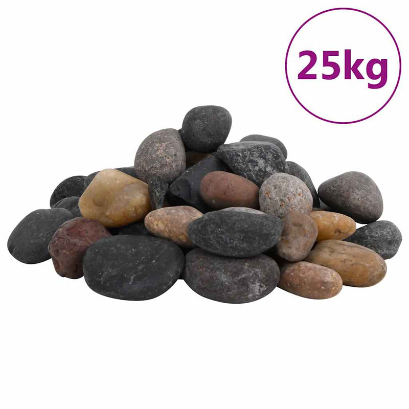 Load image into Gallery viewer, Vidaxl kiezelstenen gepolijst 5-8 cm 25 kg meerkleurig
