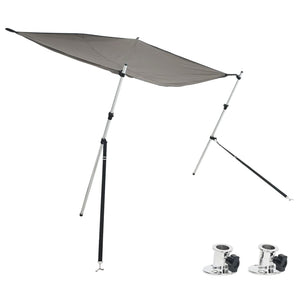 Vidaxl schaduwdoekset t-top 170x170x(113-182,5) cm antracietgrijs