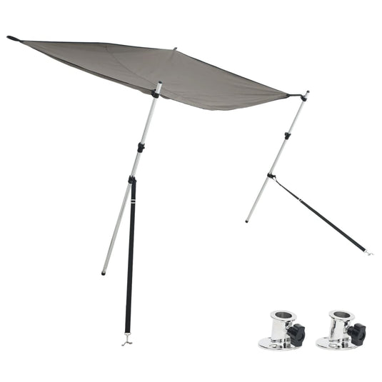Vidaxl schaduwdoekset t-top 170x170x(113-182,5) cm antracietgrijs