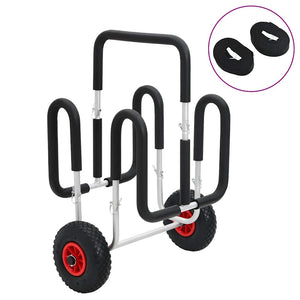 Vidaxl sup trolley voor surfplank 45 kg aluminium