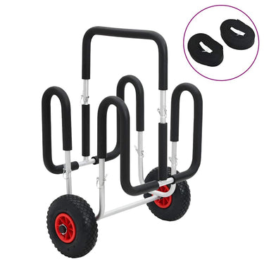 Vidaxl sup trolley voor surfplank 45 kg aluminium