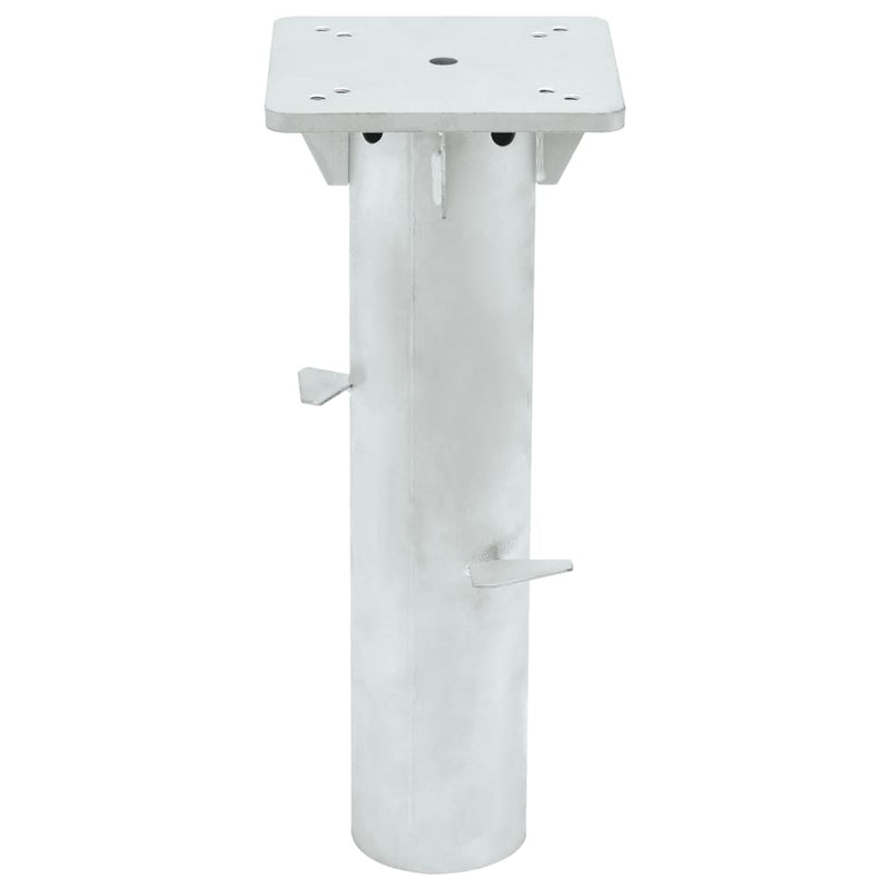 Load image into Gallery viewer, Vidaxl parasolvoet voor in de grond 16x16x39,5 cm staal zilverkleurig

