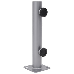 Vidaxl parasolvoet voor ø32 34 38 mm stok staal zilverkleurig