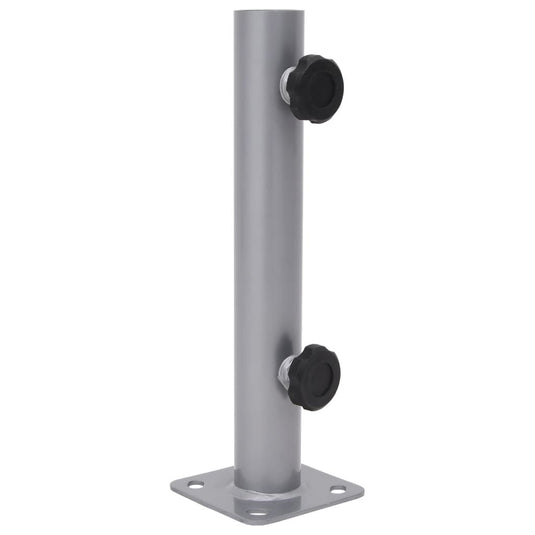 Vidaxl parasolvoet voor ø32 34 38 mm stok staal zilverkleurig