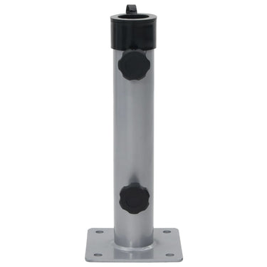 Vidaxl parasolvoet voor ø38 48 mm stok staal zilverkleurig