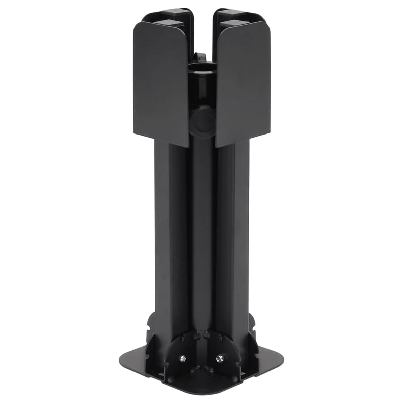 Load image into Gallery viewer, Vidaxl parasolvoet inklapbaar voor ø38 48 mm stok staal glanzend zwart
