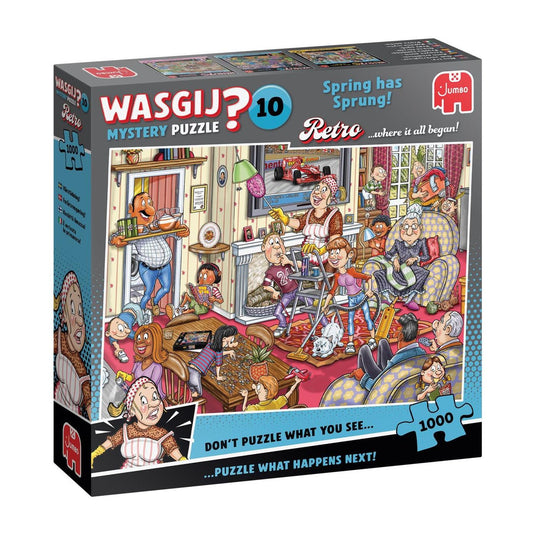 Jumbo wasgij retro mystery 10 - de voorjaars-schoonmaak! - 1000 stukjes puzzel - legpuzzel voor volwassenen