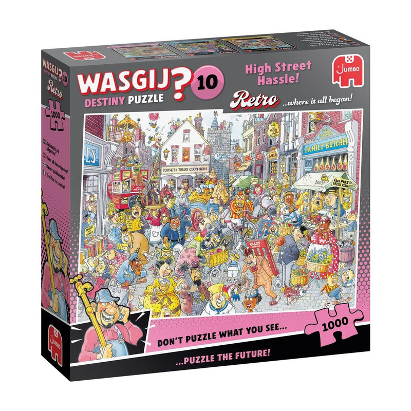 Laden Sie das Bild in Galerie -Viewer, Jumbo wasgij retro destiny 10 - chaos in de winkelstraat! - 1000 stukjes puzzel - legpuzzel voor volwassenen
