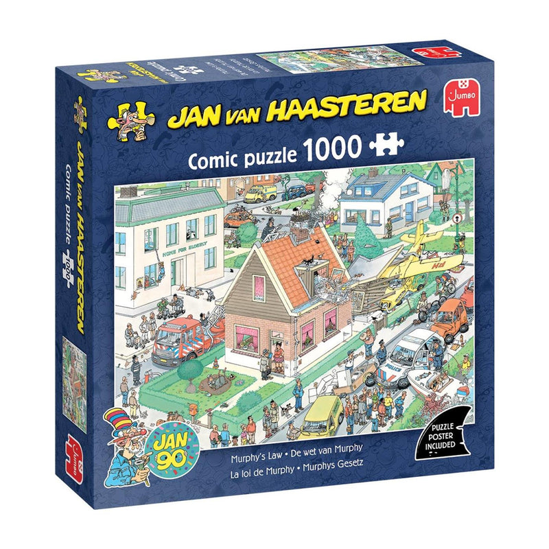 Chargez l'image dans la visionneuse de la galerie, Jumbo jan van haasteren puzzel de wet van murphy 1000 stukjes

