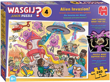 Jumbo wasgij junior 4 legpuzzel - alien invasie! - 240st.