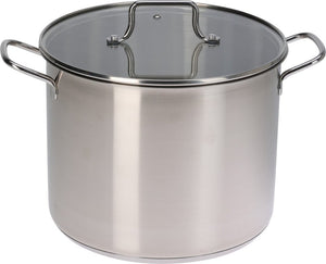 Excellent houseware soeppan rvs met glazen dksel 24cm