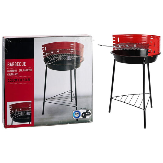 Bbq barbecue 33x32x55 cm zwart rood