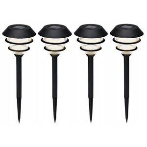 Pro garden solar tuinlampen 4 stuks zwart