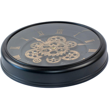Excellent houseware analoge wandklok 40 cm goud zwart