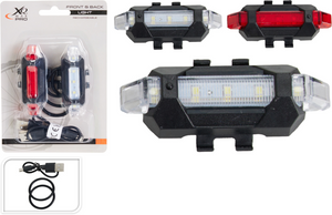 Fietslamp set 2 stuks usb oplaadbaar