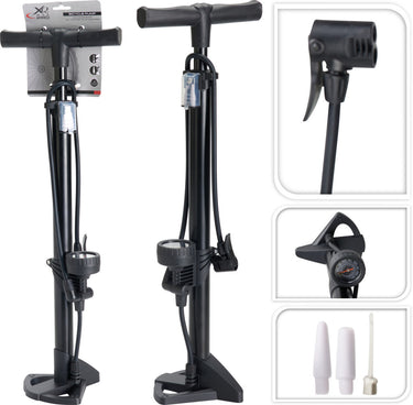 Excellent houseware fietspomp staand 60cm zwart