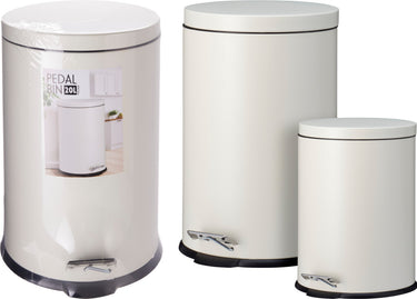 Excellent houseware pedaalemmer set 20l 5l cream