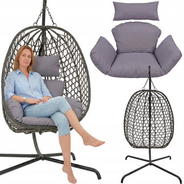 Overige merken cocoon rattan hangstoel 195 cm donkergrijs