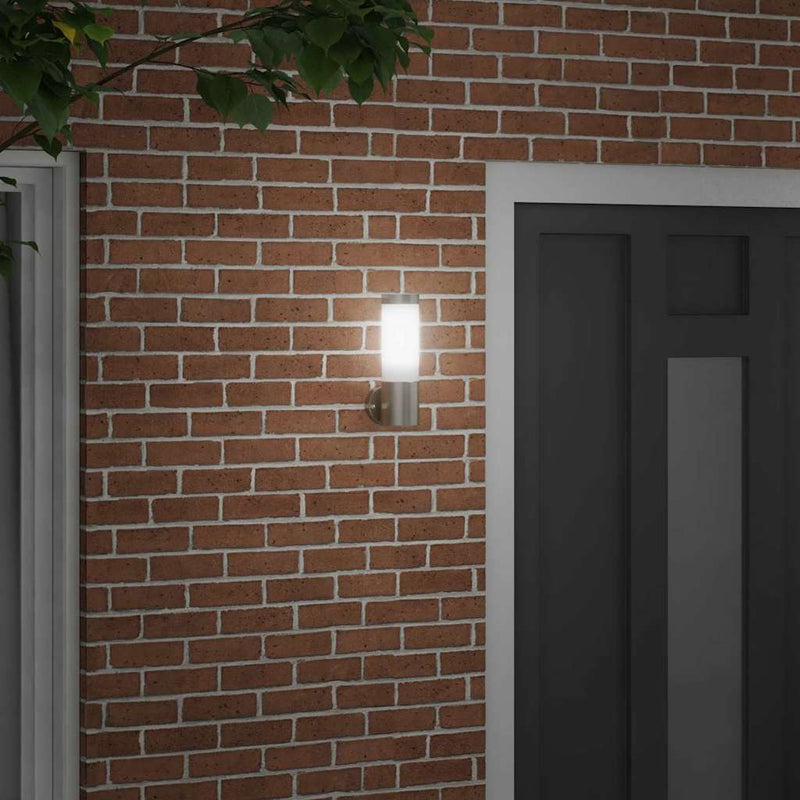 Afbeelding laden in galerijviewer, Vidaxl buiten wandlamp zilver 12 x 8,5 x 27 cm
