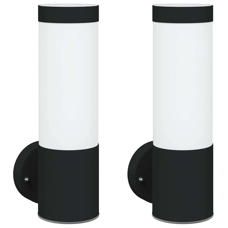 ギャラリービューアに画像をロードする, Vidaxl buiten wandlamp 2 pcs zwart 12 x 8,5 x 27 cm
