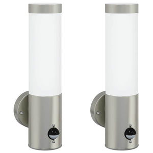 Vidaxl buiten wandlamp 2 pcs zilver 12 x 8,5 x 29 cm