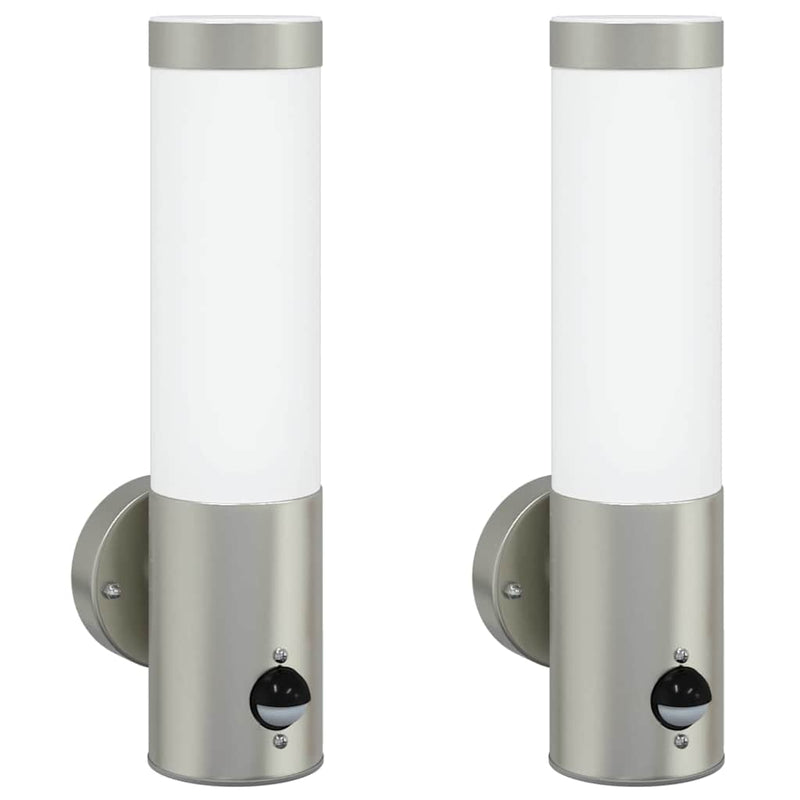 Chargez l'image dans la visionneuse de la galerie, Vidaxl buiten wandlamp 2 pcs zilver 12 x 8,5 x 29 cm
