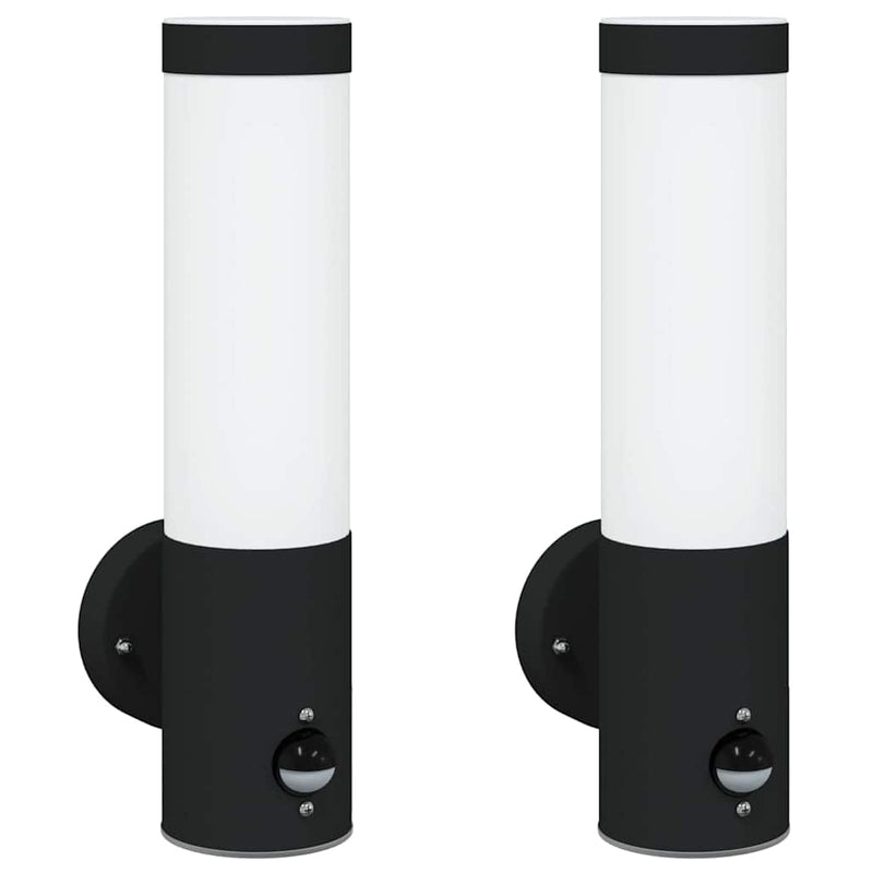 Chargez l'image dans la visionneuse de la galerie, Vidaxl buiten wandlamp 2 pcs zwart 12 x 8,5 x 29 cm
