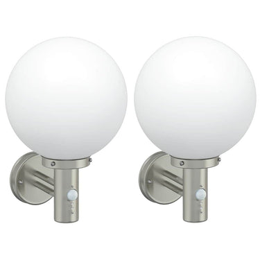 Vidaxl buiten wandlamp 2 pcs zilver 28 x 25 x 38 cm