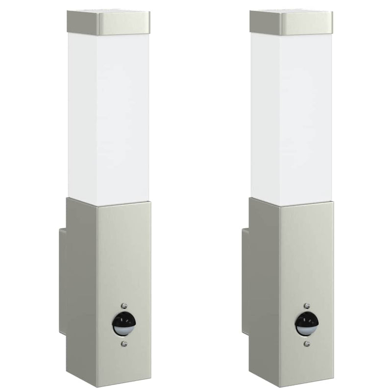 Chargez l'image dans la visionneuse de la galerie, Vidaxl buiten wandlamp 2 pcs zilver 10.5 x 6 x 33 cm
