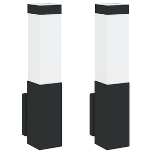 Vidaxl buiten wandlamp 2 pcs zwart 10.5 x 6 x 33 cm