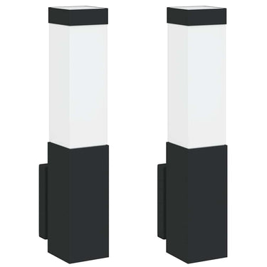 Vidaxl buiten wandlamp 2 pcs zwart 10.5 x 6 x 33 cm