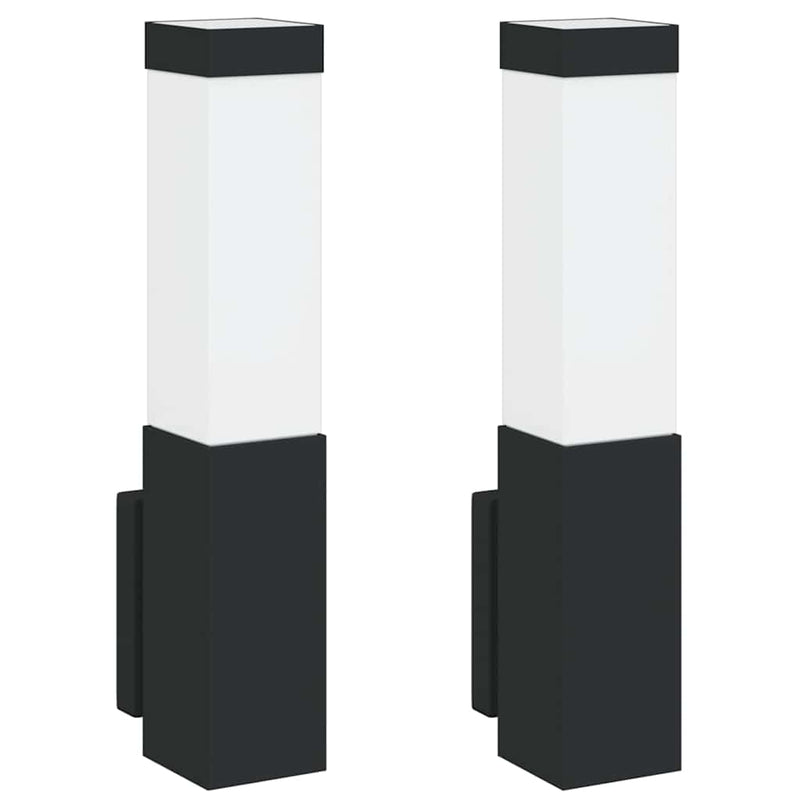 Chargez l'image dans la visionneuse de la galerie, Vidaxl buiten wandlamp 2 pcs zwart 10.5 x 6 x 33 cm
