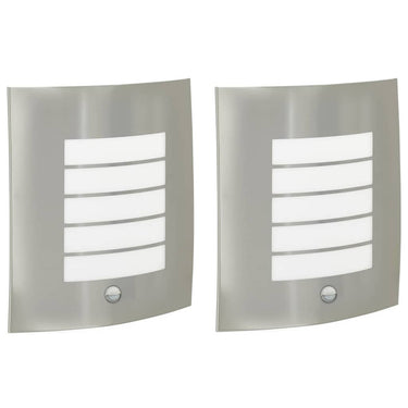Vidaxl buiten wandlamp 2 pcs zilver 23.5 x 9 x 26 cm