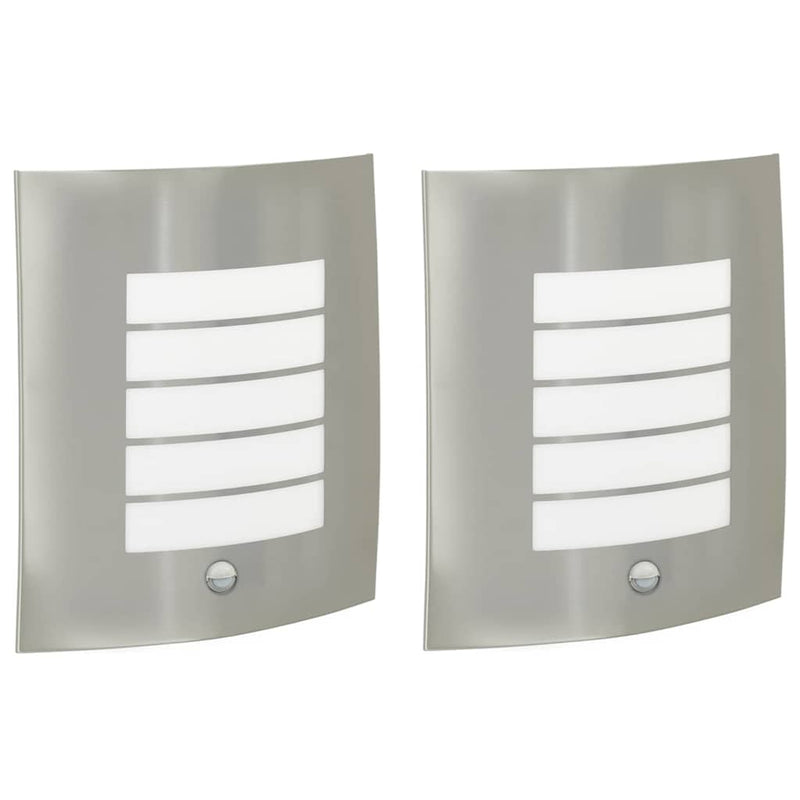 Chargez l'image dans la visionneuse de la galerie, Vidaxl buiten wandlamp 2 pcs zilver 23.5 x 9 x 26 cm
