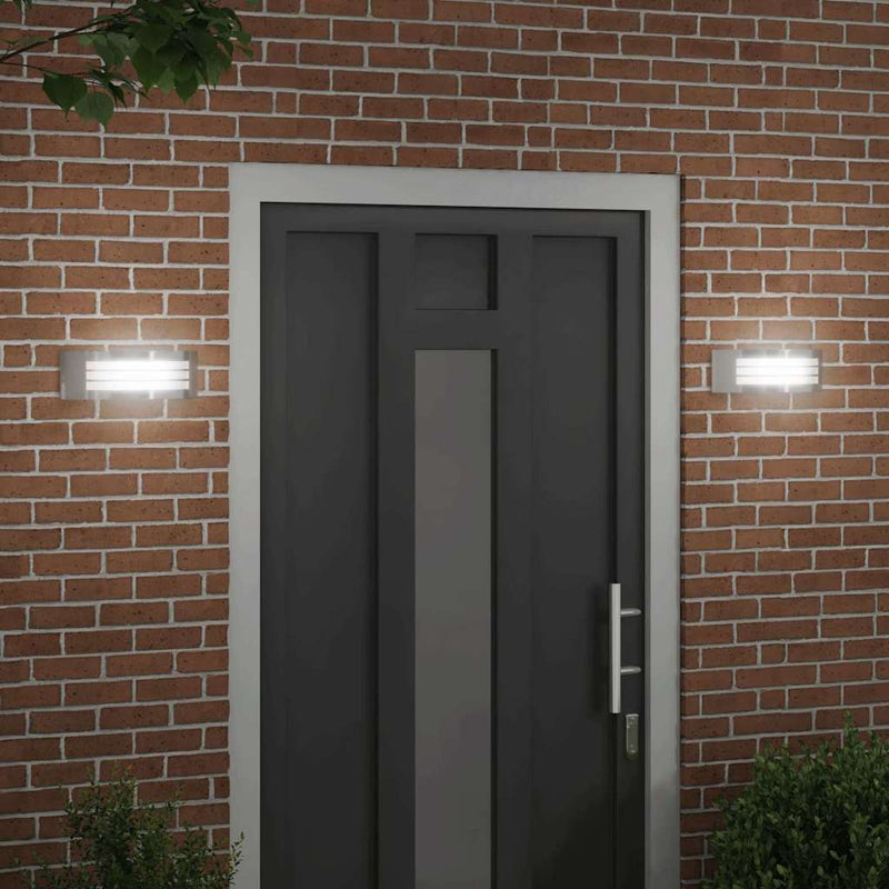 Chargez l'image dans la visionneuse de la galerie, Vidaxl buiten wandlamp 2 pcs zilver 32 x 10 x 10 cm
