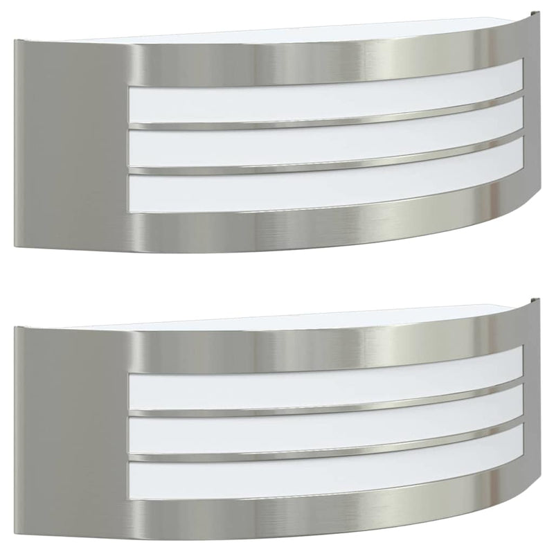Chargez l'image dans la visionneuse de la galerie, Vidaxl buiten wandlamp 2 pcs zilver 32 x 10 x 10 cm
