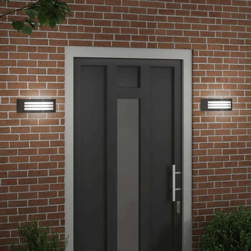 Chargez l'image dans la visionneuse de la galerie, Vidaxl buiten wandlamp 2 pcs zwart 32 x 10 x 10 cm
