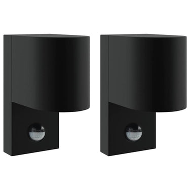 Vidaxl buiten wandlamp 2 pcs zwart 12 x 7 x 15 cm roestvrij staal