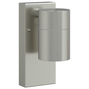 Vidaxl buiten wandlamp zilver 6,5 x 10,5 x 16 cm rvs en glas