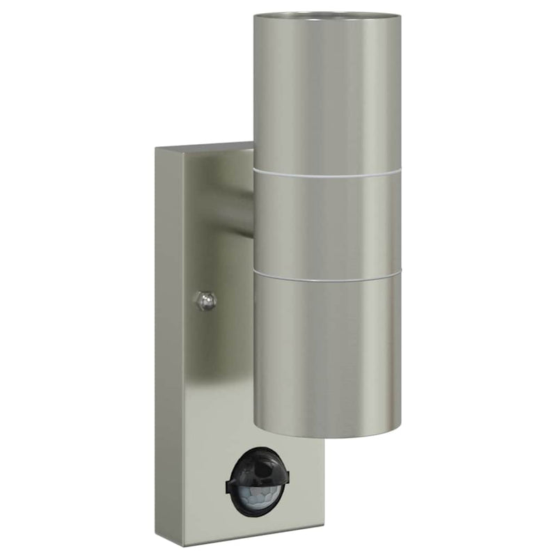 Chargez l'image dans la visionneuse de la galerie, Vidaxl buiten wandlamp zilver 7 x 10 x 22 cm rvs en glas

