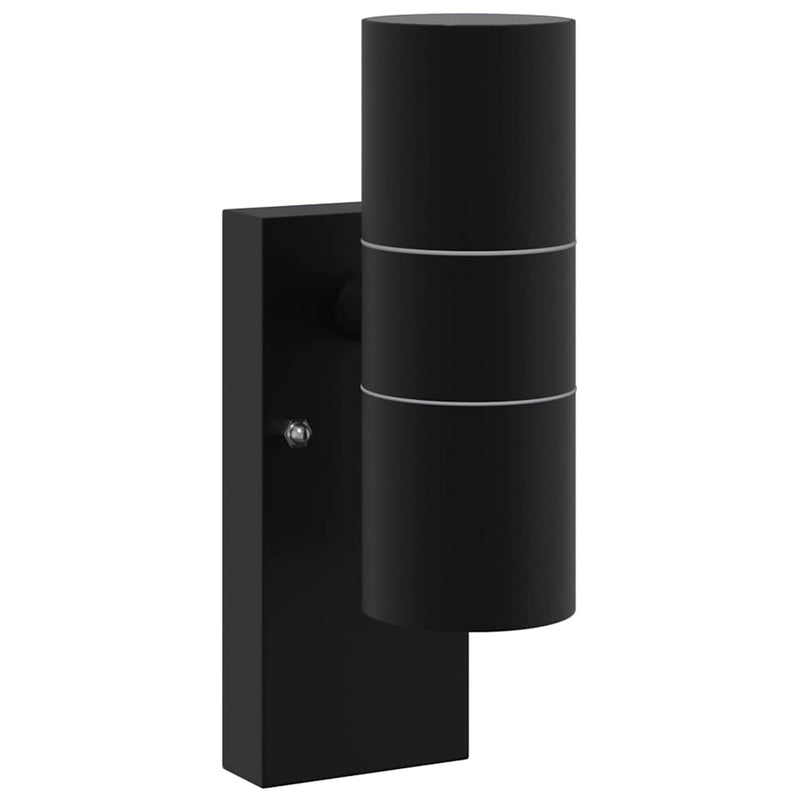 Chargez l'image dans la visionneuse de la galerie, Vidaxl buiten wandlamp zwart 7 x 10 x 22 cm rvs en glas
