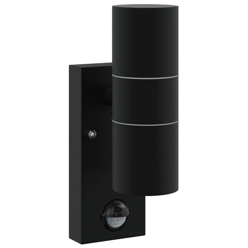 Afbeelding laden in galerijviewer, Vidaxl buiten wandlamp zwart 7 x 10 x 22 cm rvs en glas
