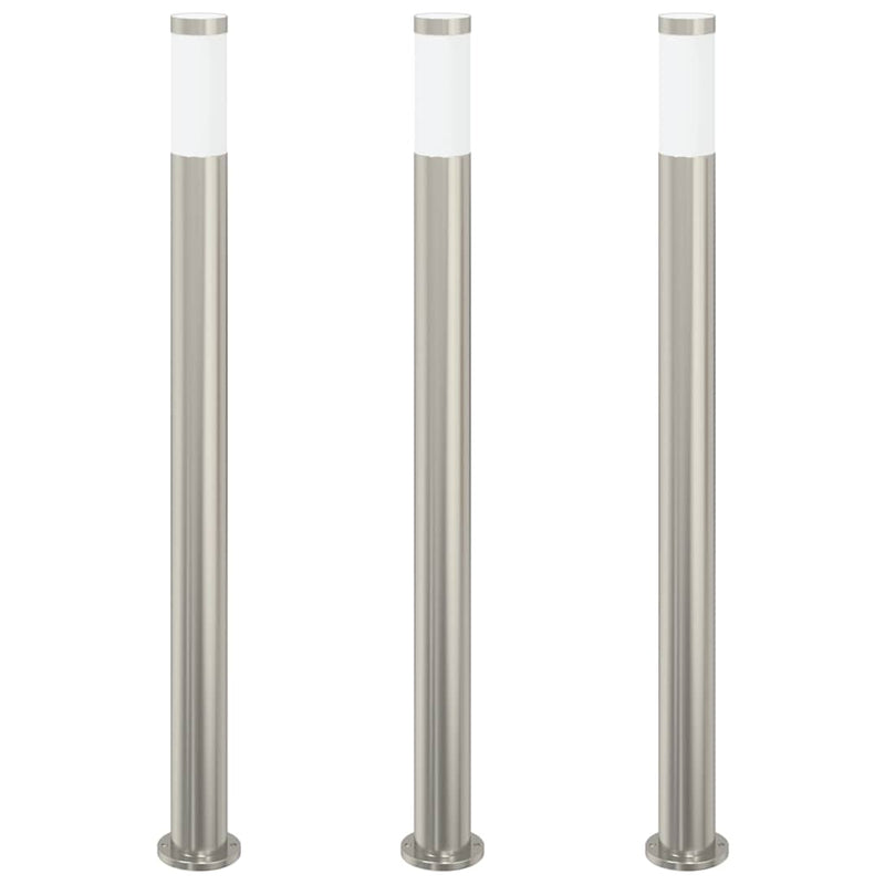 Afbeelding laden in galerijviewer, Vidaxl bolderverlichting 3 stuks 110 cm rvs ip44
