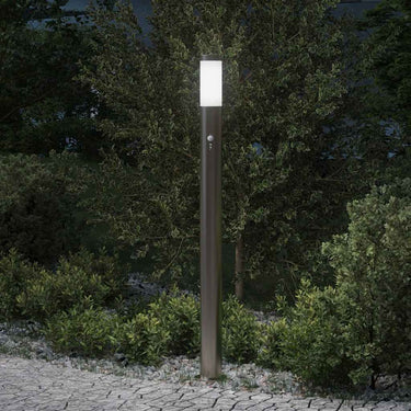 Vidaxl bolderverlichting met sensor 110 cm roestvrij staal ip44
