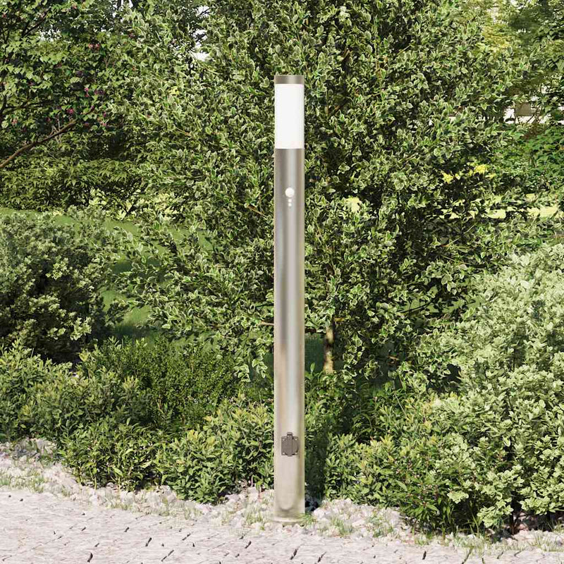 Chargez l'image dans la visionneuse de la galerie, Vidaxl bolderarmatuur met sensor en stopcontact 110 cm roestvrij staal ip44
