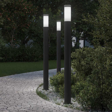 Vidaxl bolderverlichting 3 stuks 110 cm rvs ip44